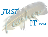 The Just Feather It.com Logo